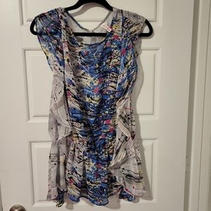 paint splatter blouse